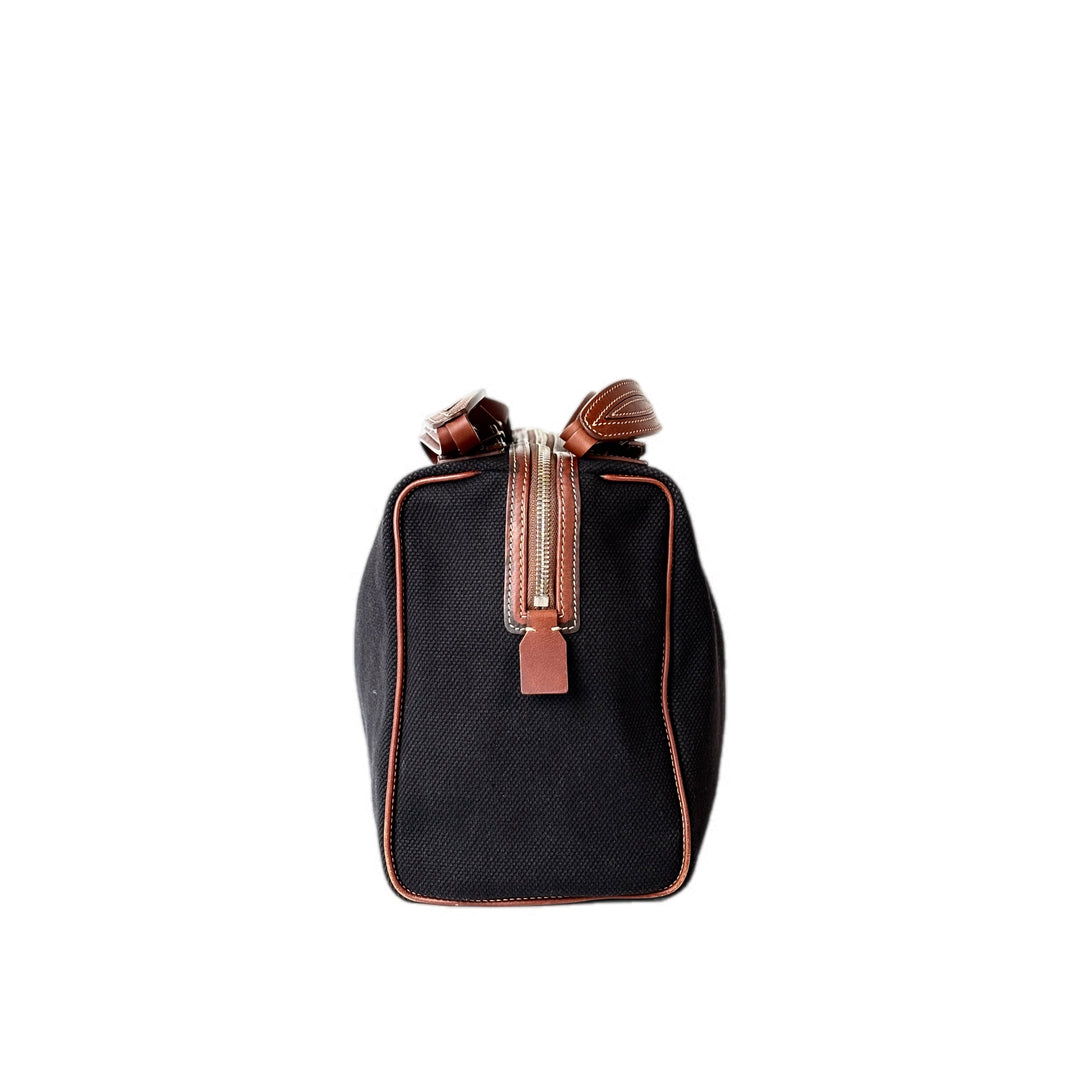 Celine Black Canvas Boston Bag