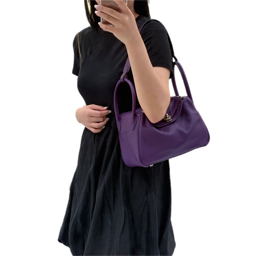 Hermes Lindy 26cm Bag Purple Evercolor