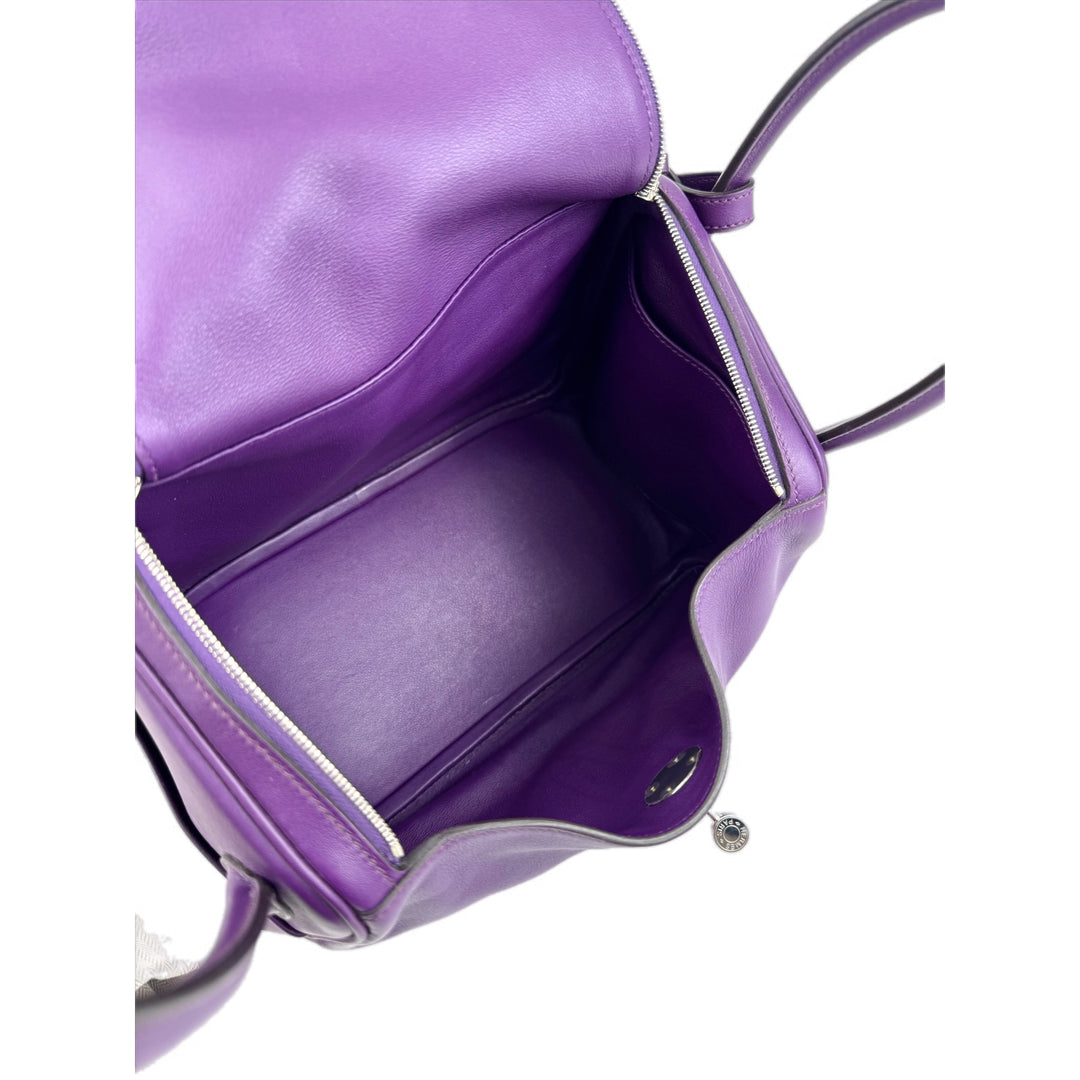 Hermes Lindy 26cm Bag Purple Evercolor