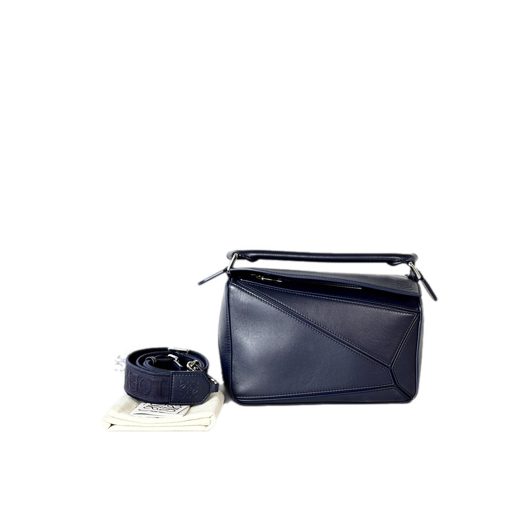 Loewe Puzzle Small Navy Bag