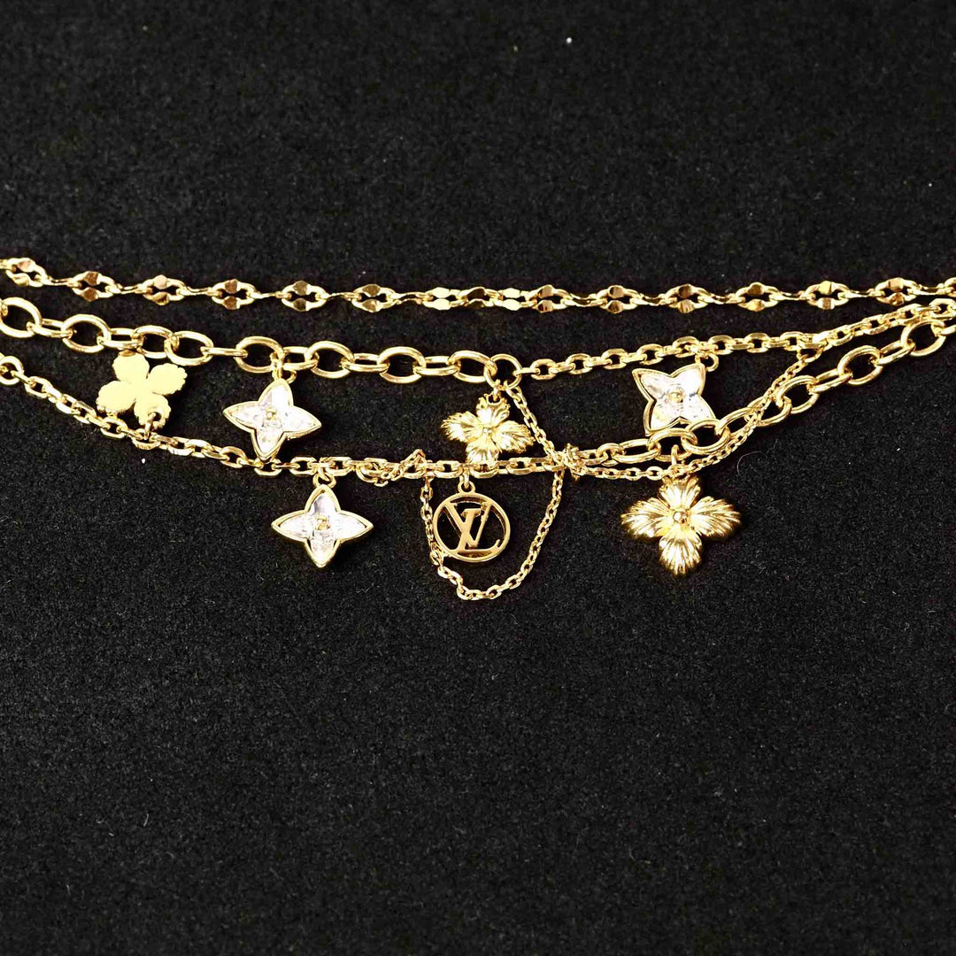 Louis Vuitton Blooming Bracelet in Gold Tone Strass