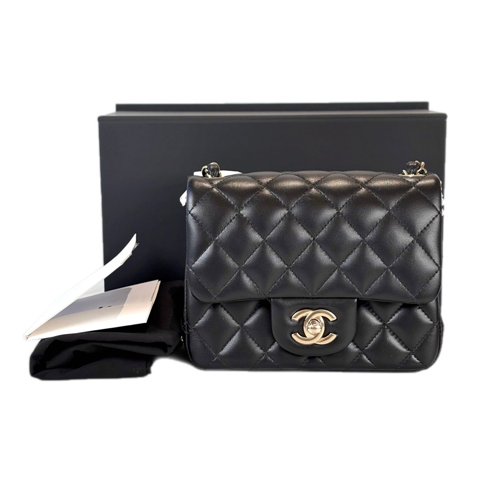 Chanel Black Classic Flap Mini Square Bag