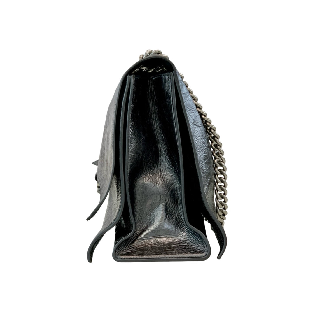 Balenciaga Grey Metallic Crush Bag Large 39.8cm