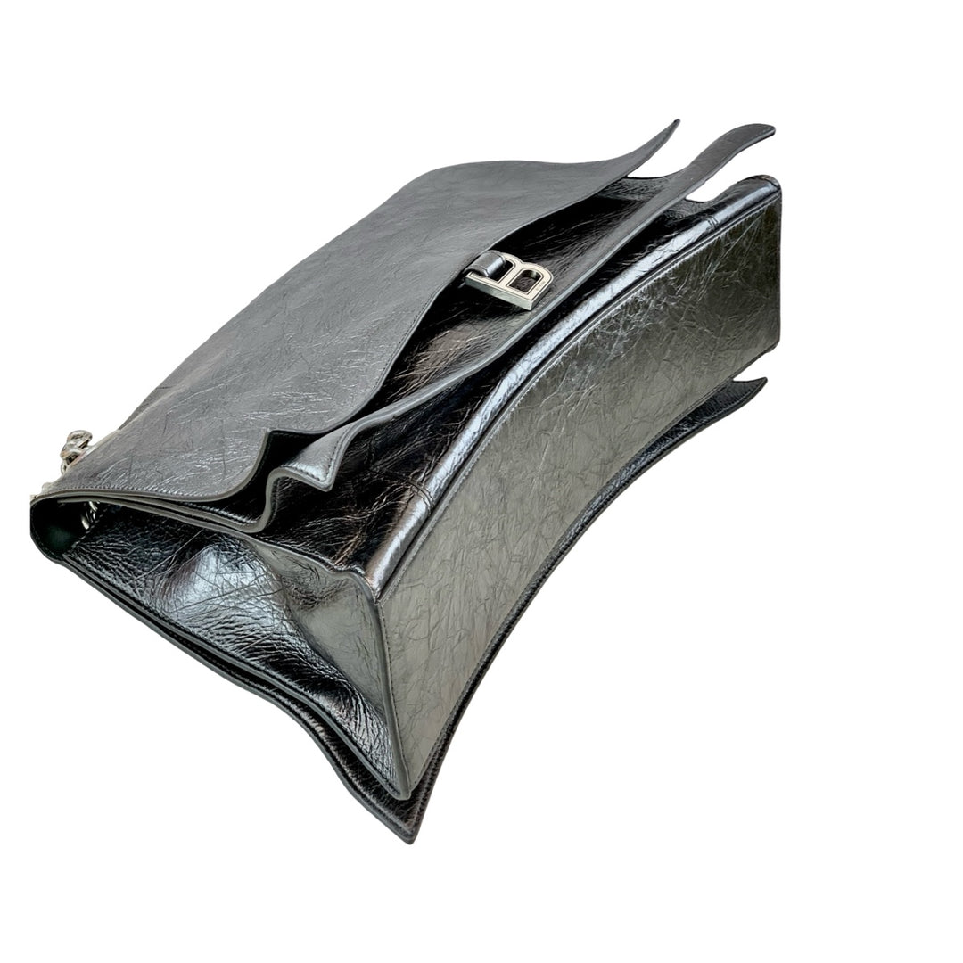 Balenciaga Grey Metallic Crush Bag Large 39.8cm