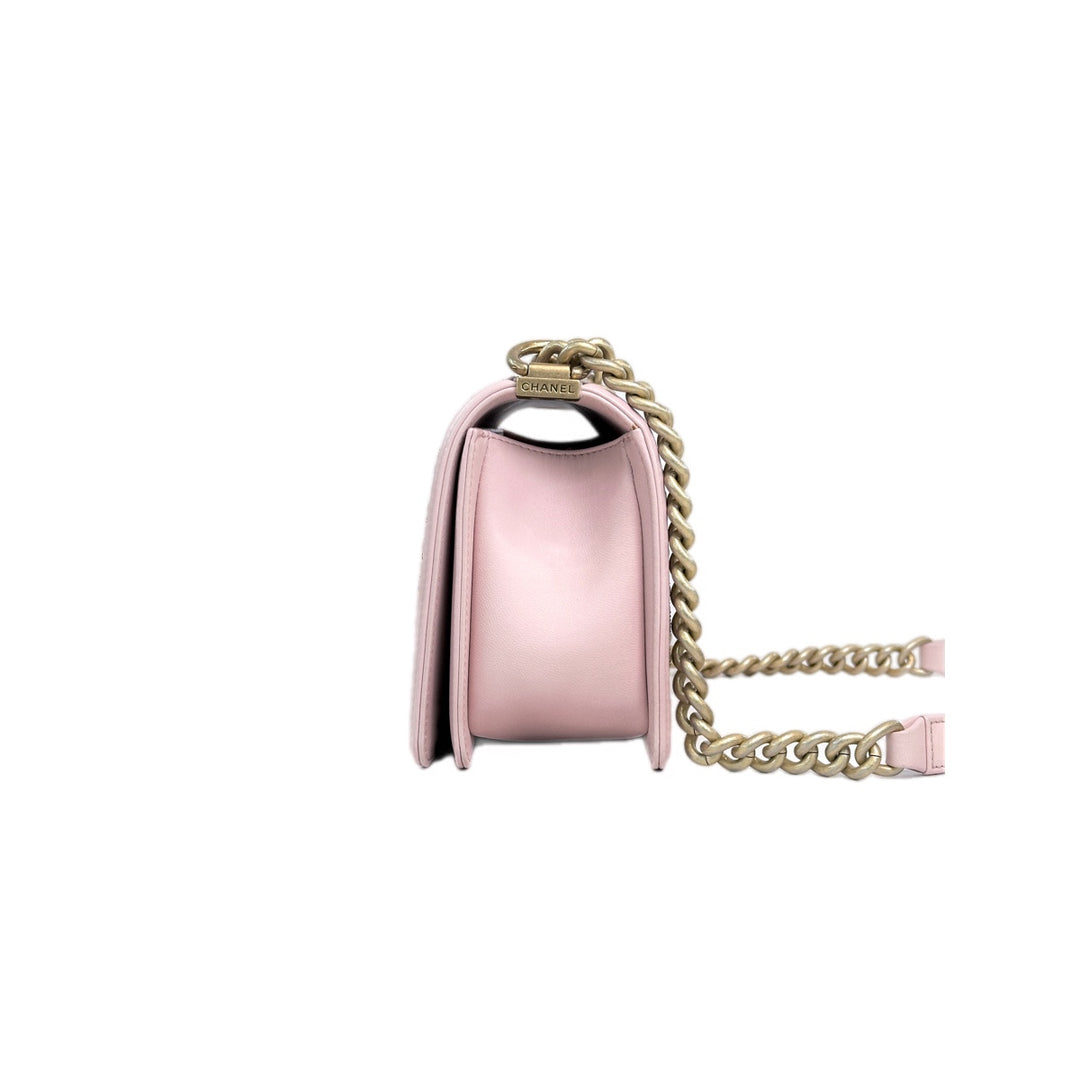 Chanel Leboy Medium Light Pink/Gold Lambskin Bag