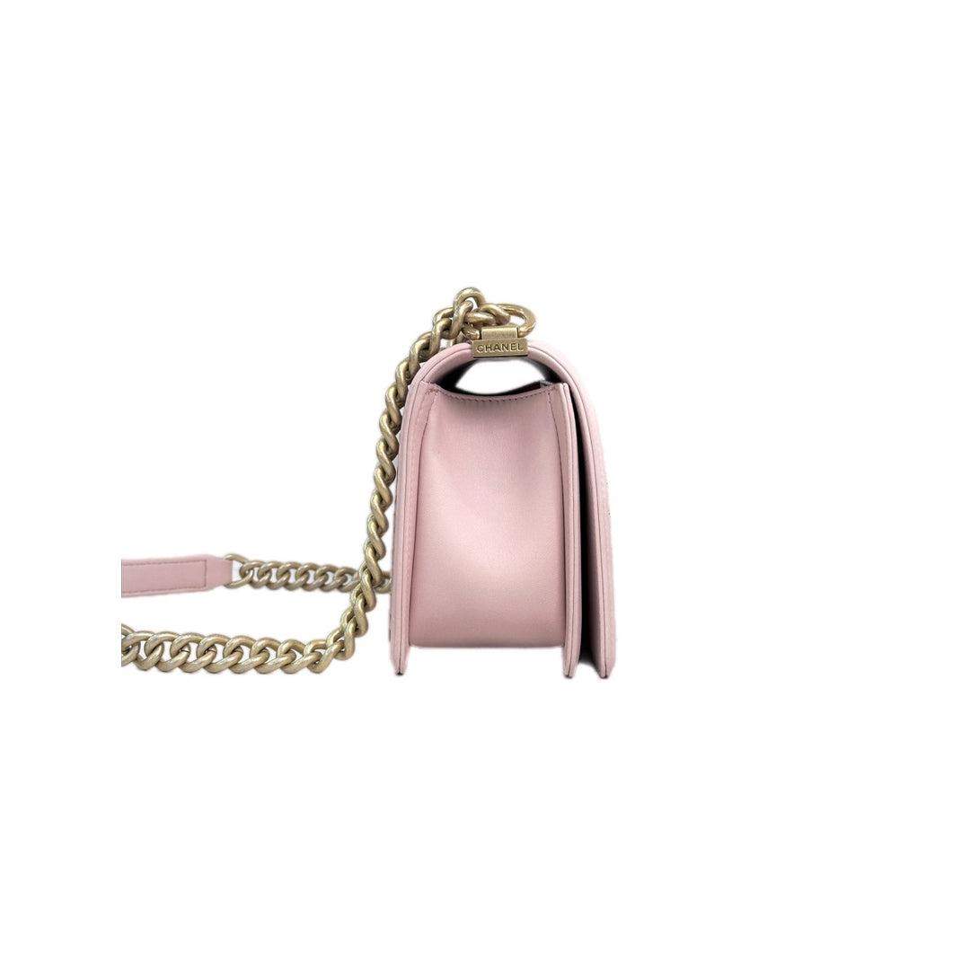 Chanel Leboy Medium Light Pink/Gold Lambskin Bag