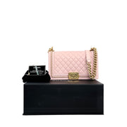 Chanel Leboy Medium Light Pink/Gold Lambskin Bag