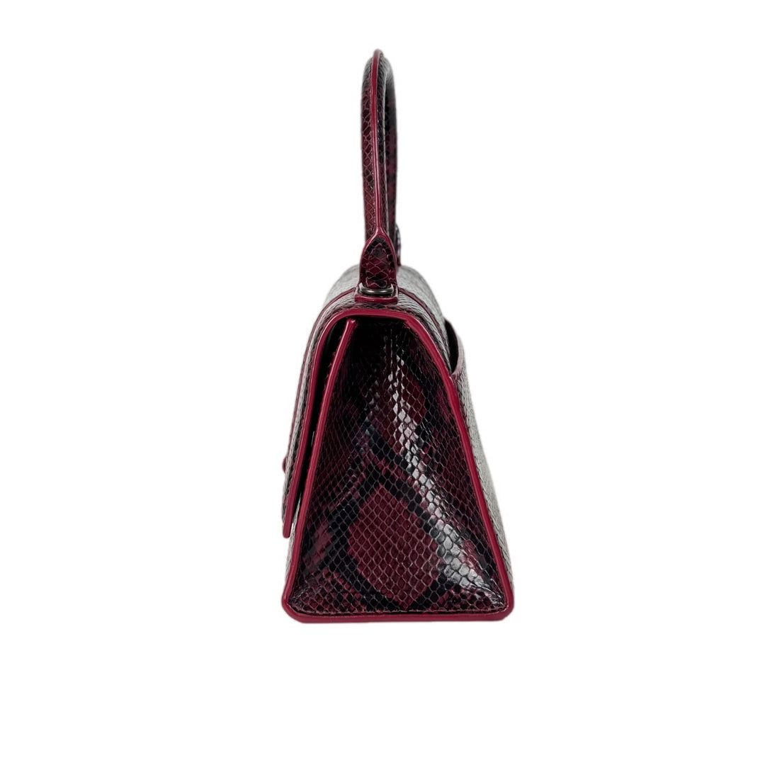 Balenciaga Red Small Hourglass Top Handle Bag