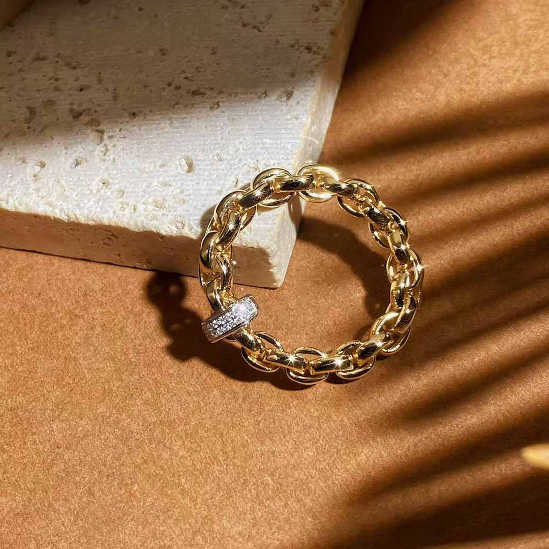 Natural White Diamond Ring D0.05ct,18K