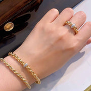 Natural White Diamond Ring D0.05ct,18K