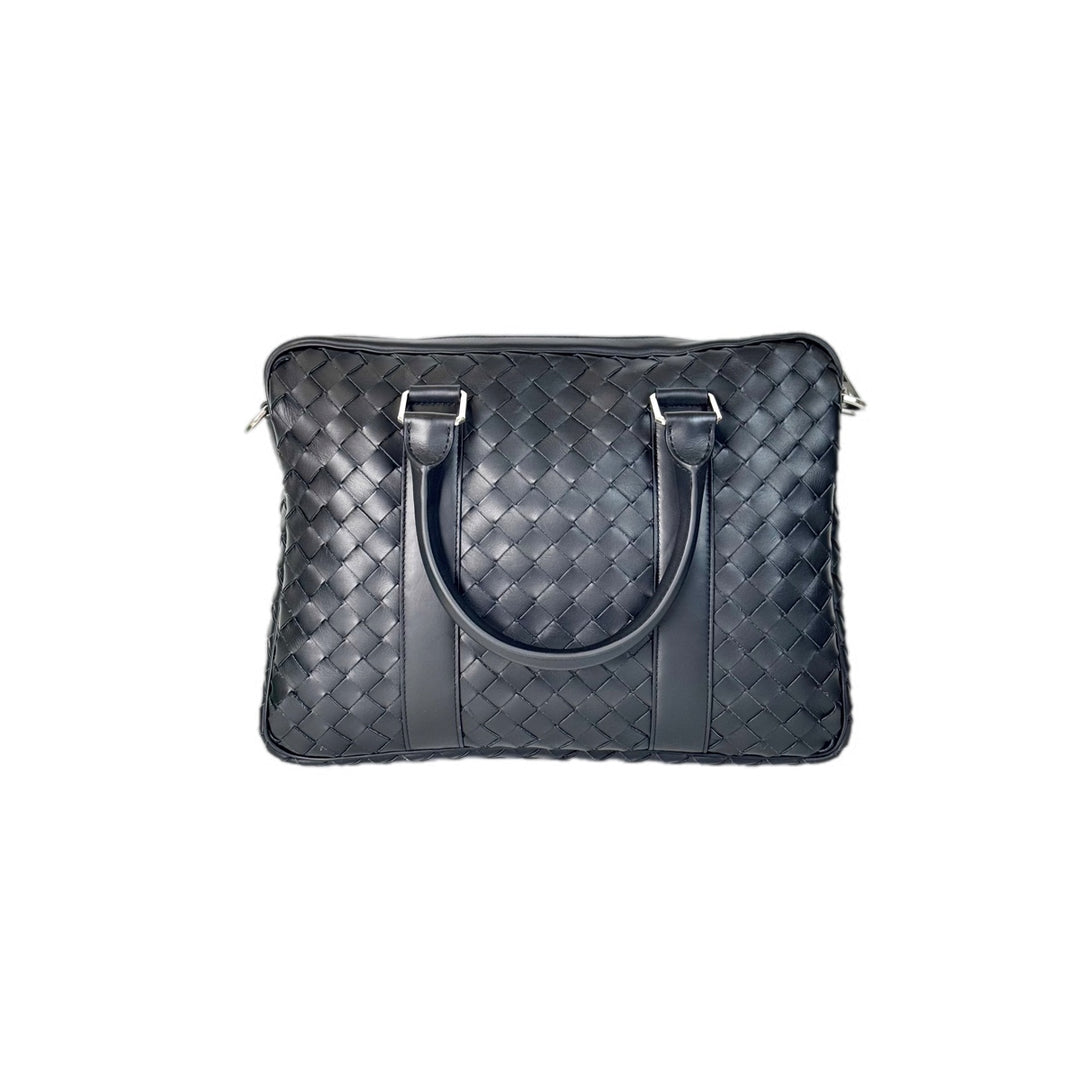 Bottega Veneta Mens Business Tote Bag Black