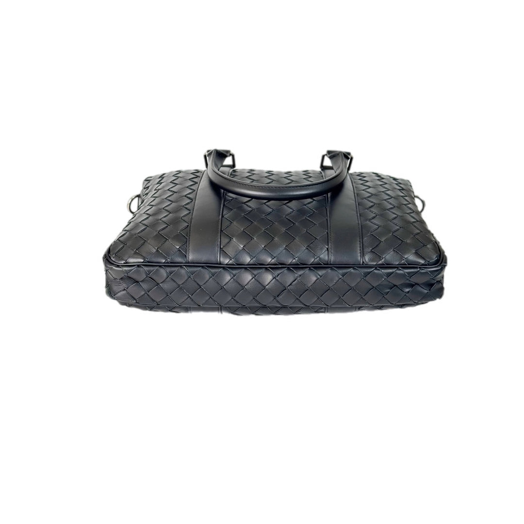 Bottega Veneta Mens Business Tote Bag Black