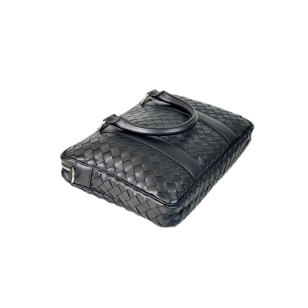 Bottega Veneta Mens Business Tote Bag Black