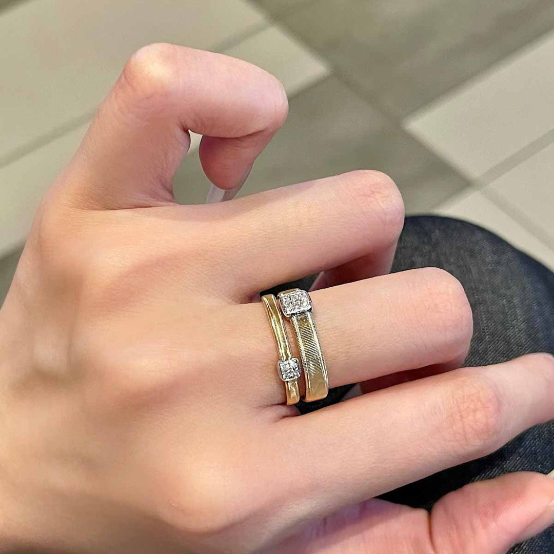 Natural White Diamond Ring 18K D0.10ct