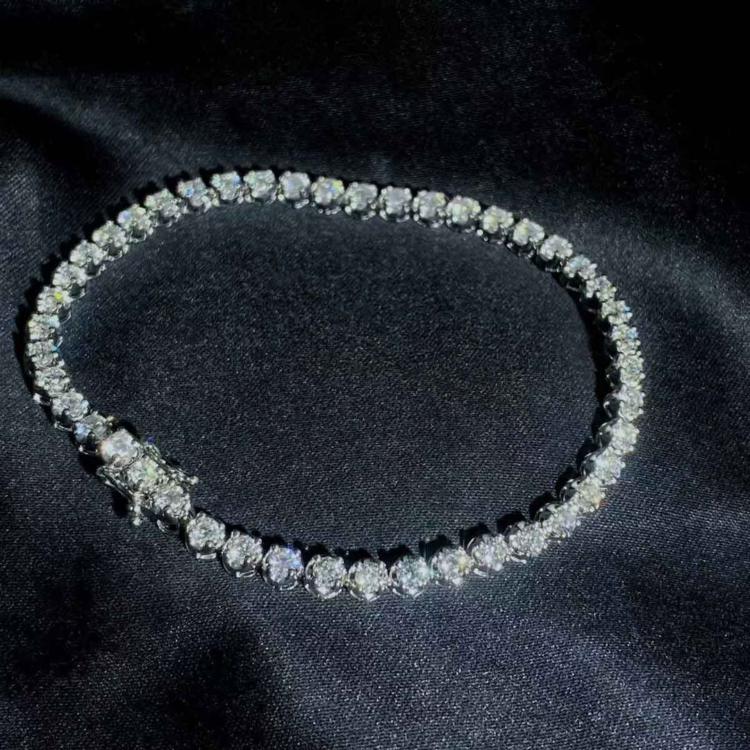 Natural White Diamond Tennis Bracelet D3.0ct 18K
