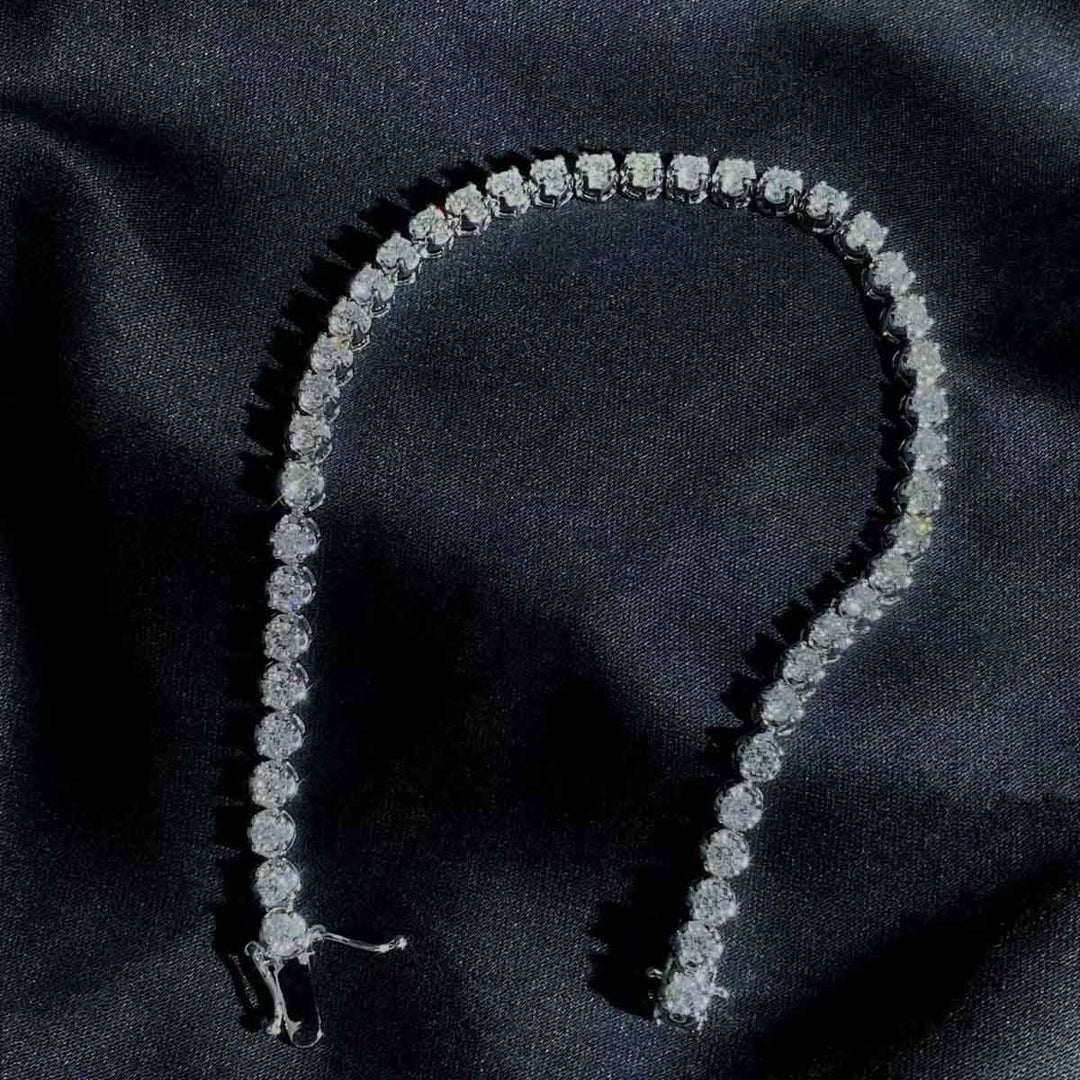 Natural White Diamond Tennis Bracelet D3.0ct 18K