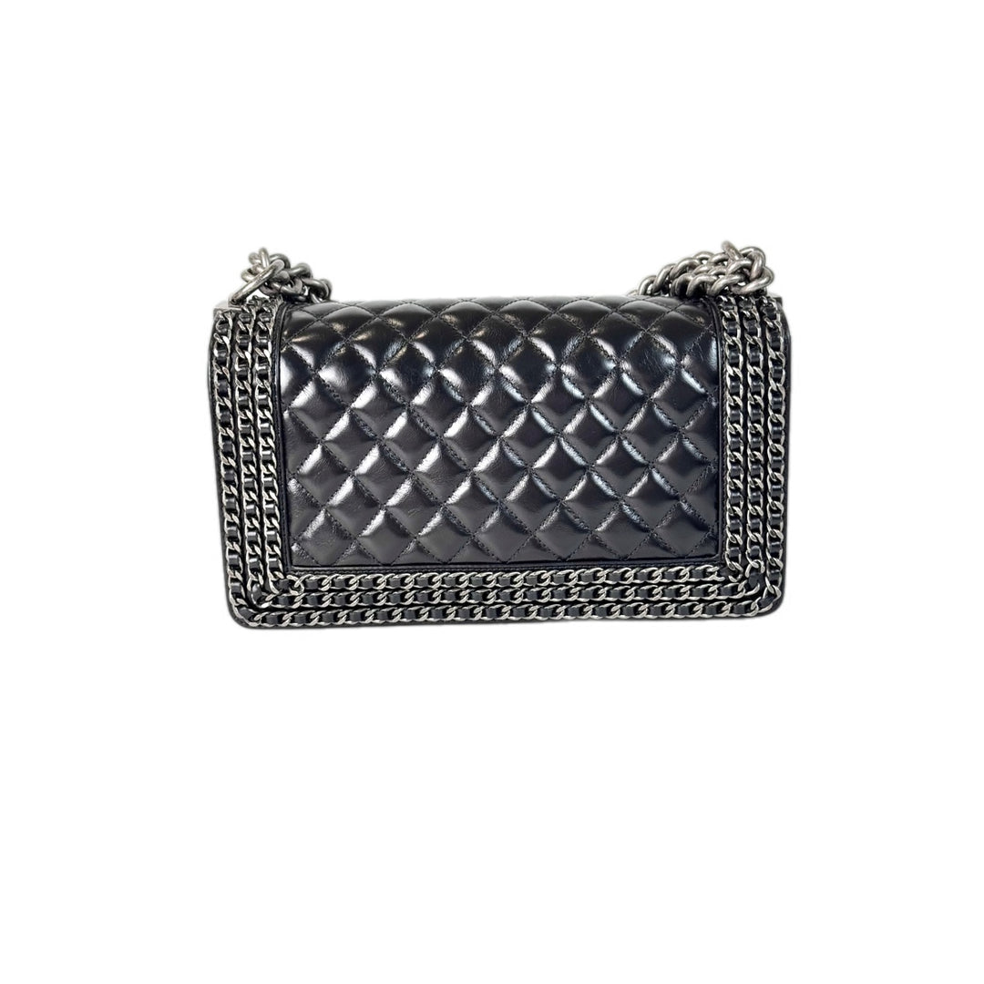 Chanel Leboy Black Calfskin Medium Bag