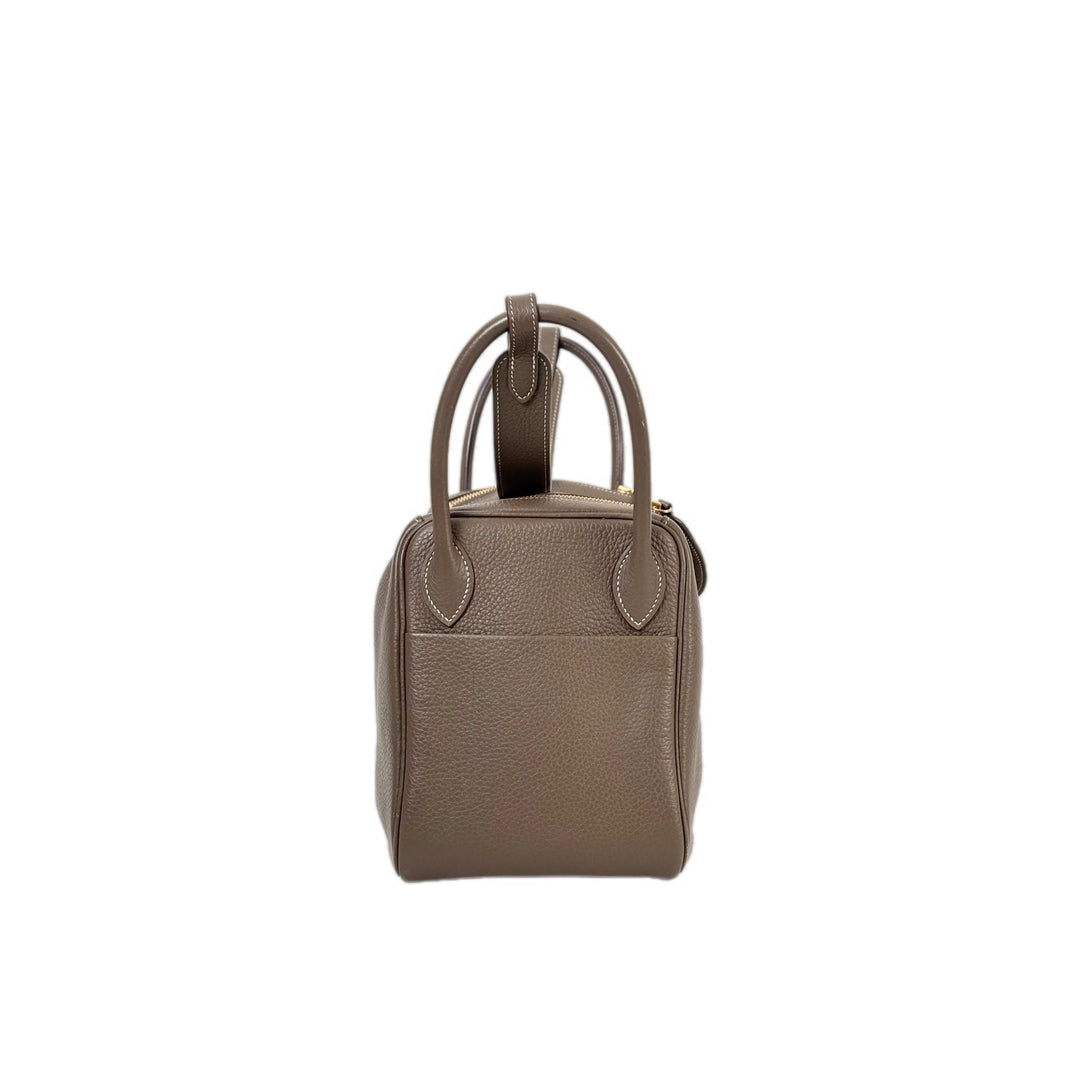 Hermes Lindy 30cm Etoupe Gold Togo Bag