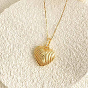 Natural White Diamond Heart Necklace D0.03ct,18K