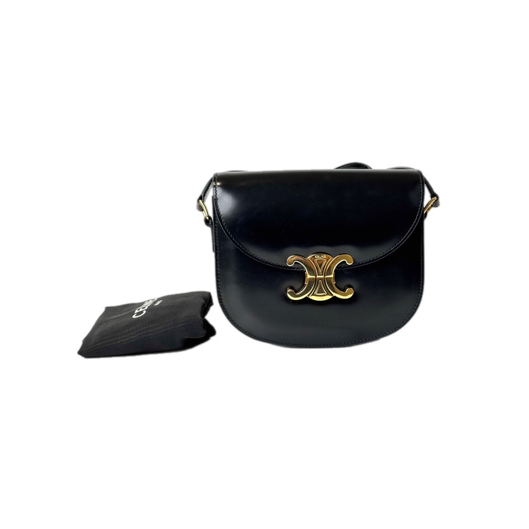 Celine Triomphe Crossbody Bag Black