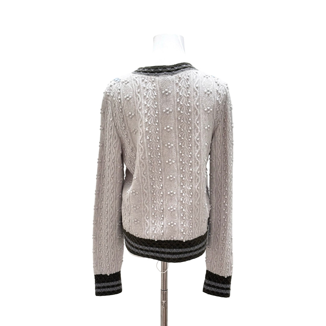 Chanel 15A Paris-Salzburg Grey Cashmere Cardigan #40