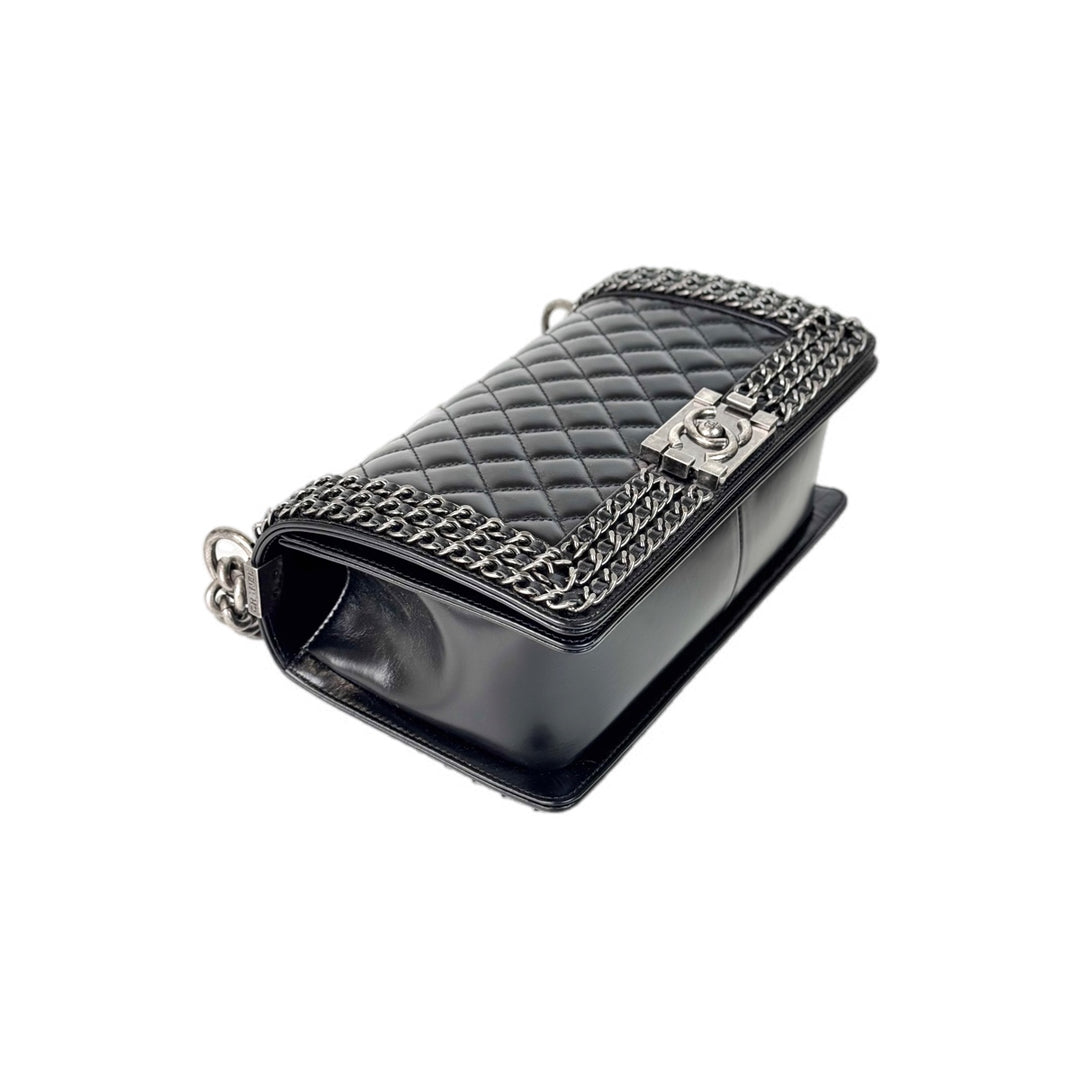 Chanel Leboy Black Calfskin Medium Bag