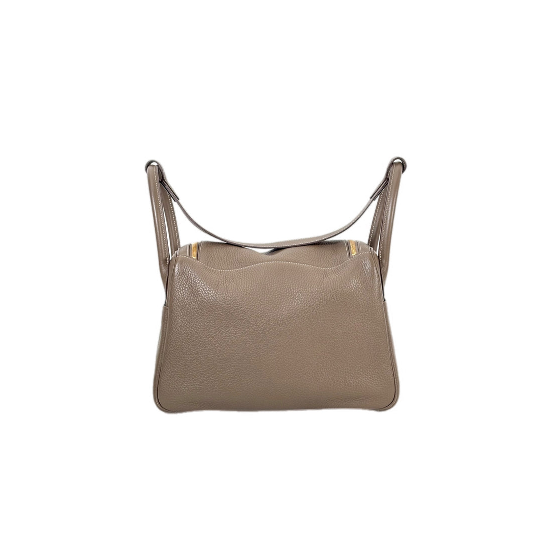 Hermes Lindy 30cm Etoupe Gold Togo Bag