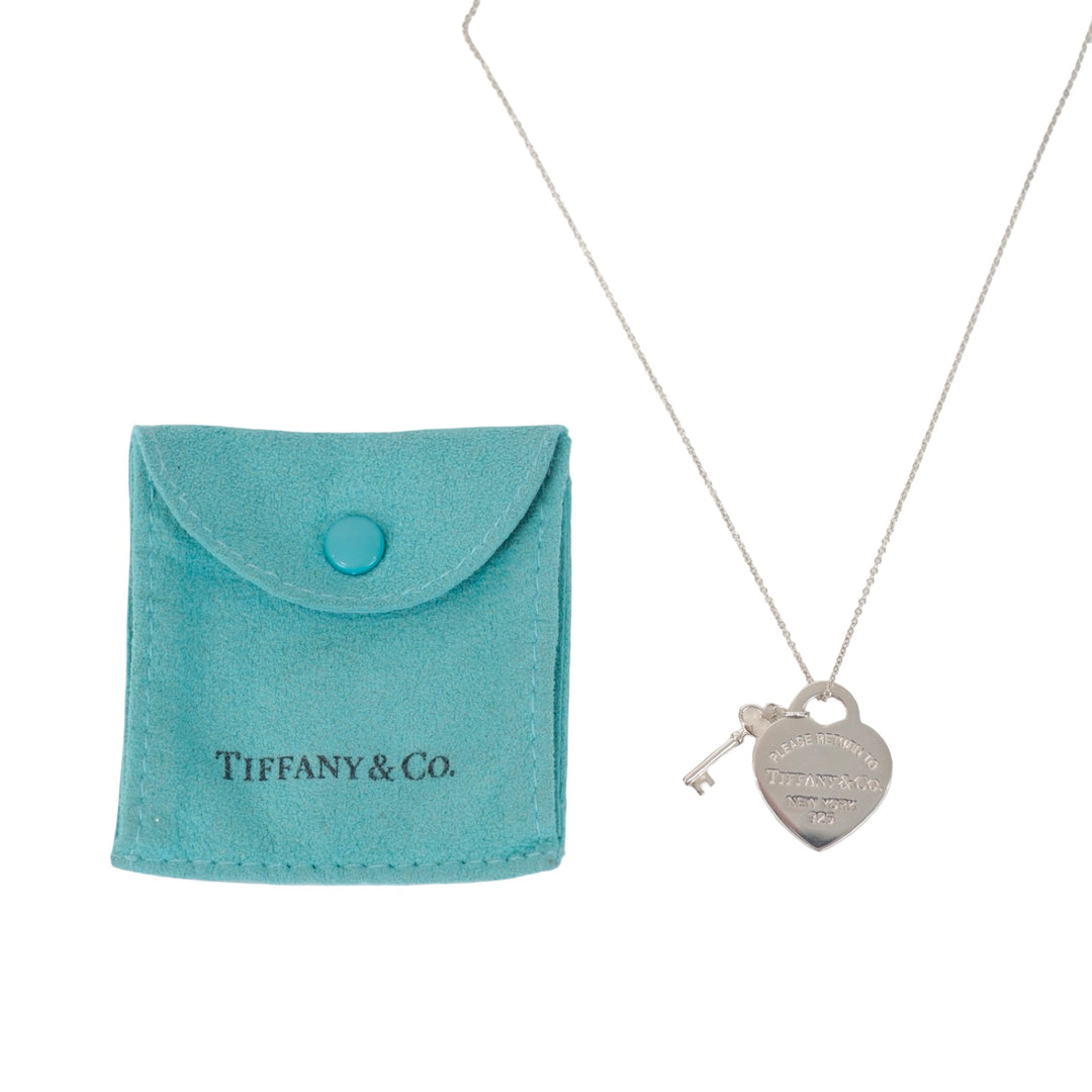 Tiffany & Co Heart Tag Key Silver Necklace
