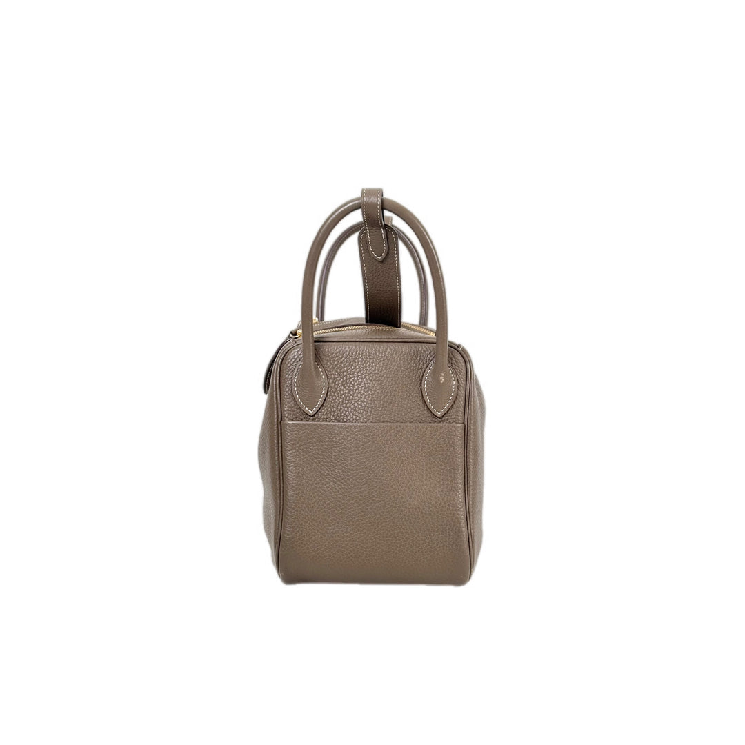 Hermes Lindy 30cm Etoupe Gold Togo Bag