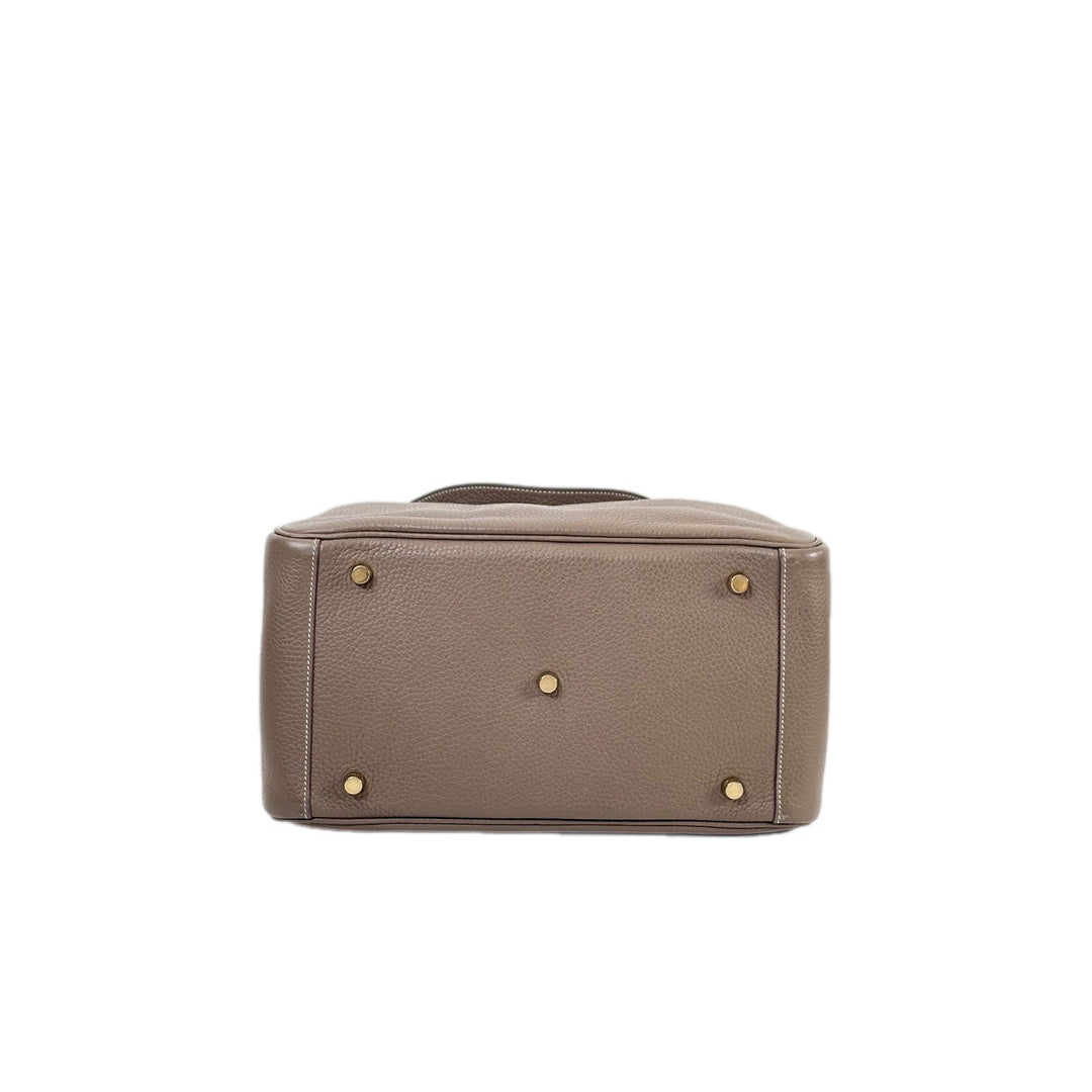 Hermes Lindy 30cm Etoupe Gold Togo Bag