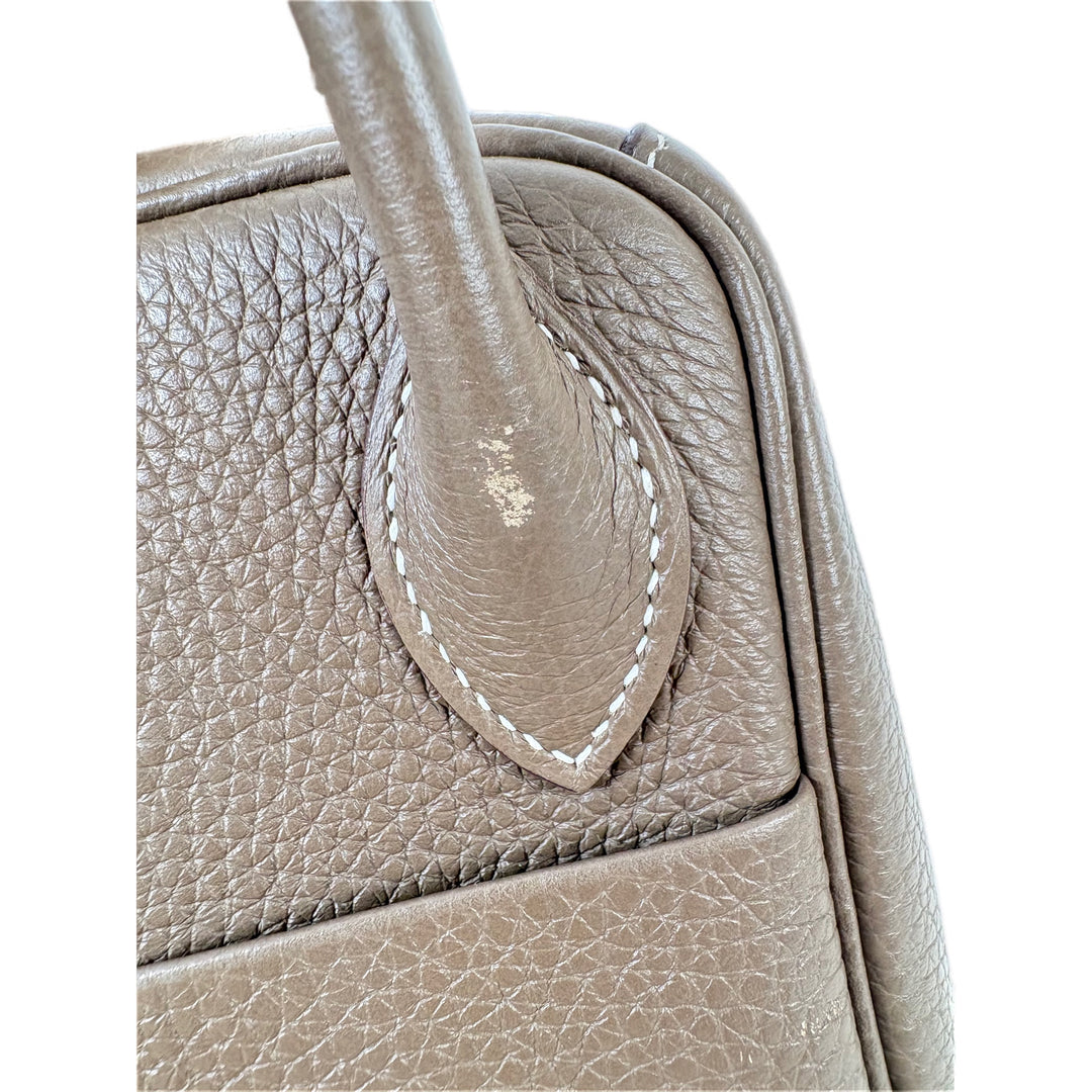 Hermes Lindy 30cm Etoupe Gold Togo Bag