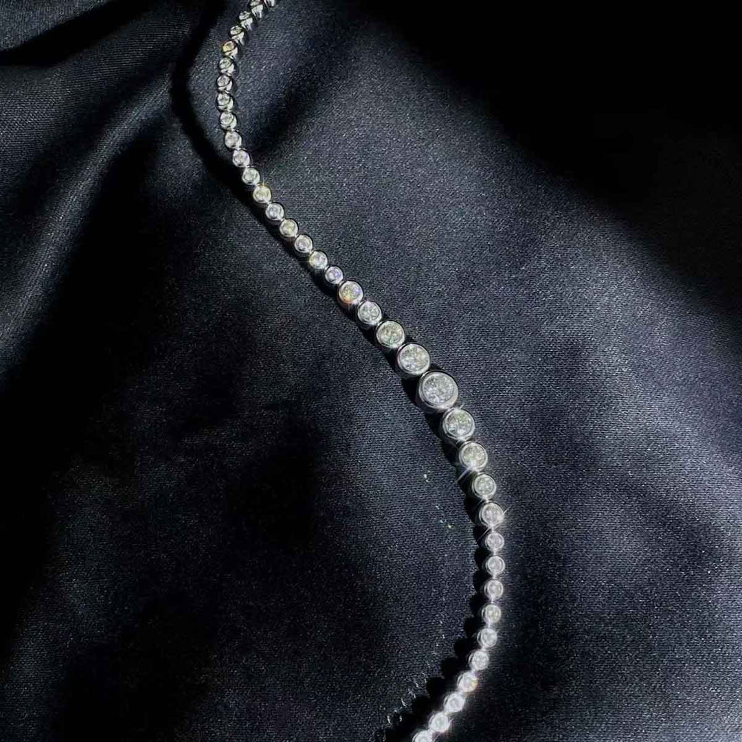 Natural White Diamond Bracelet D1.25ct F-G VS,18K