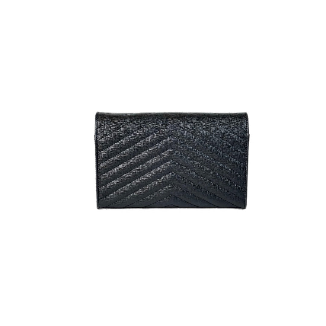 YSL Cassandre Matelassé Envelope Textured-Leather Bag