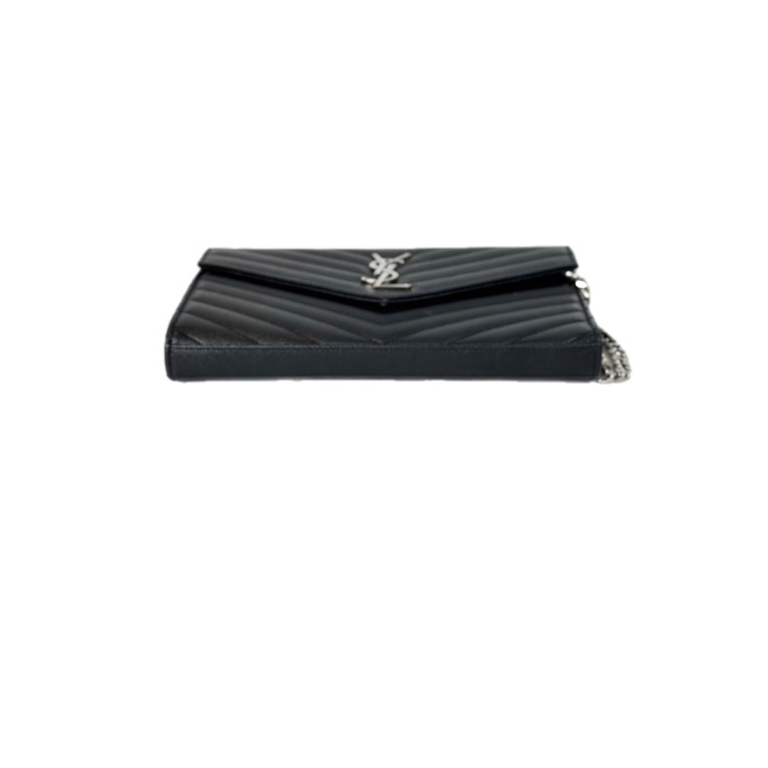 YSL Cassandre Matelassé Envelope Textured-Leather Bag