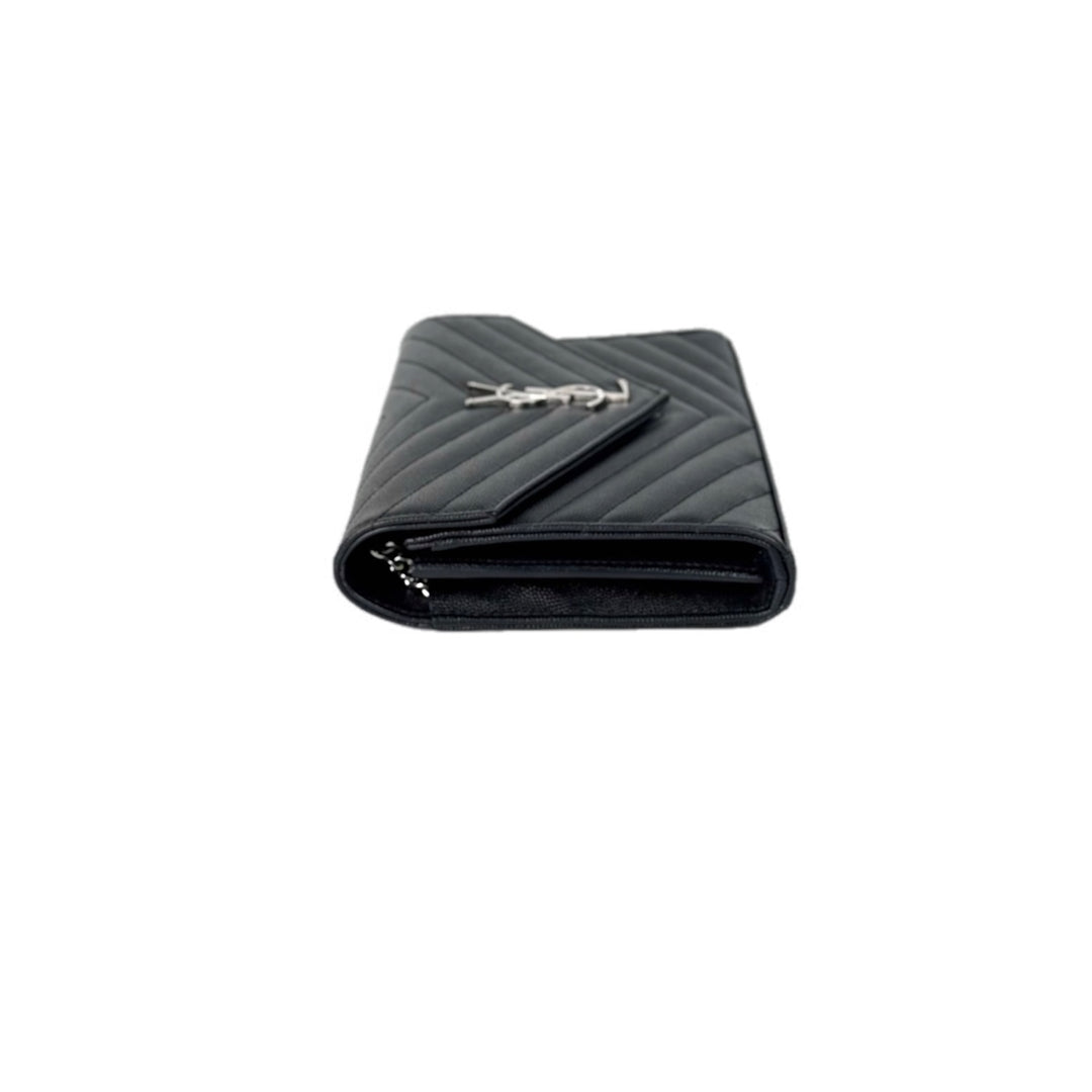 YSL Cassandre Matelassé Envelope Textured-Leather Bag