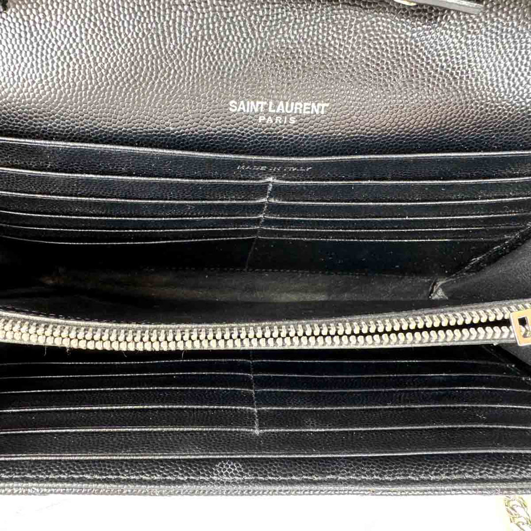 YSL Cassandre Matelassé Envelope Textured-Leather Bag