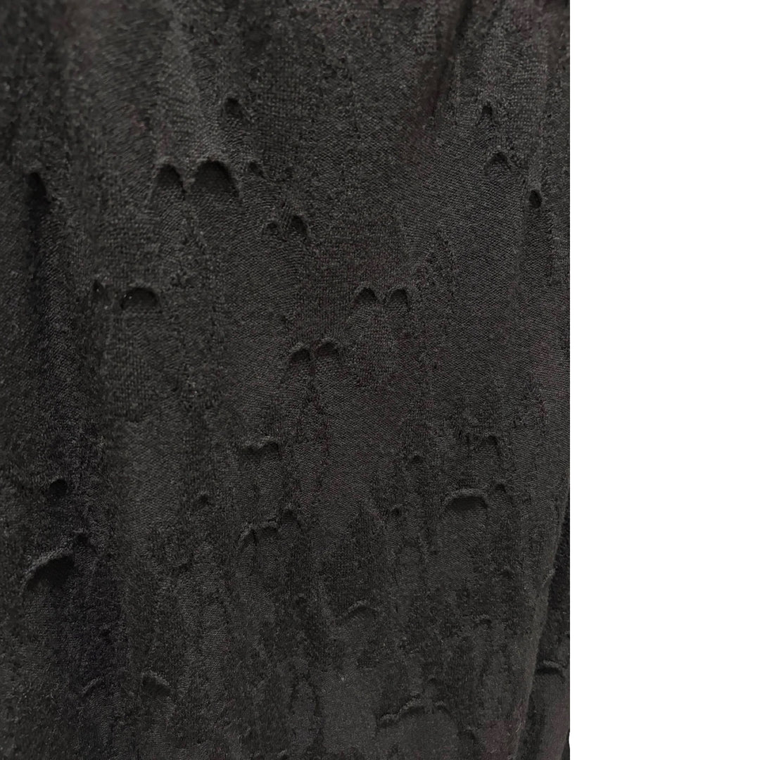 Chanel 11A Relaxed Knit Dress Black Wool #38