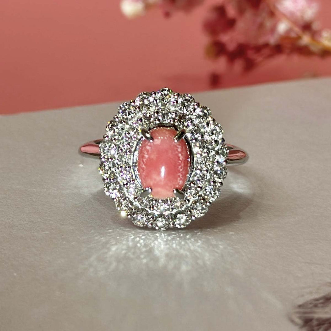 Natural Conch Pearl Diamond Ring D2.21ct d1.2ct, PT