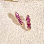 Pink Sapphire Serpenti Hoop Earrings D1.41ct. 18K - Jiaxyk