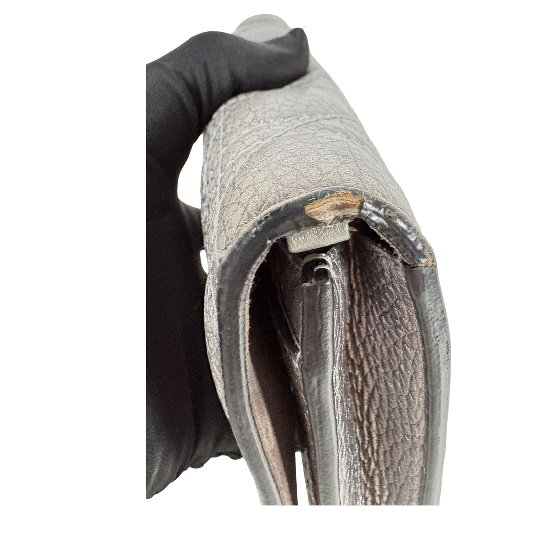 Dior Lady Dior Wallet With Chain Bag  Silver
