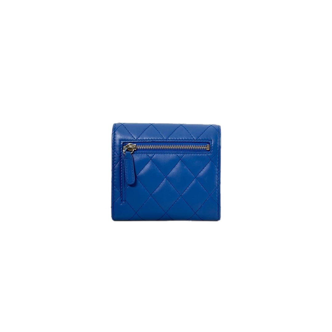 Chanel Blue Fold Wallet