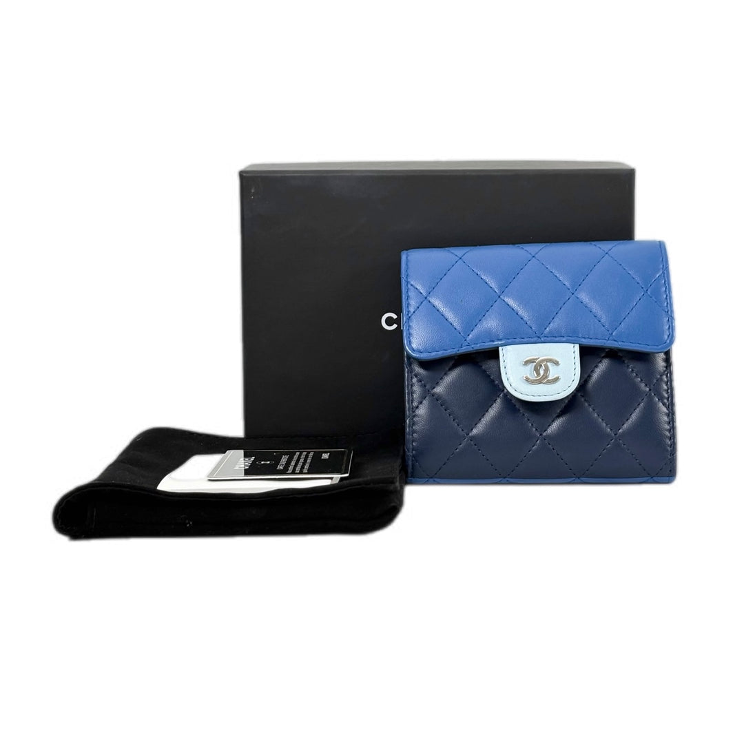 Chanel Blue Fold Wallet