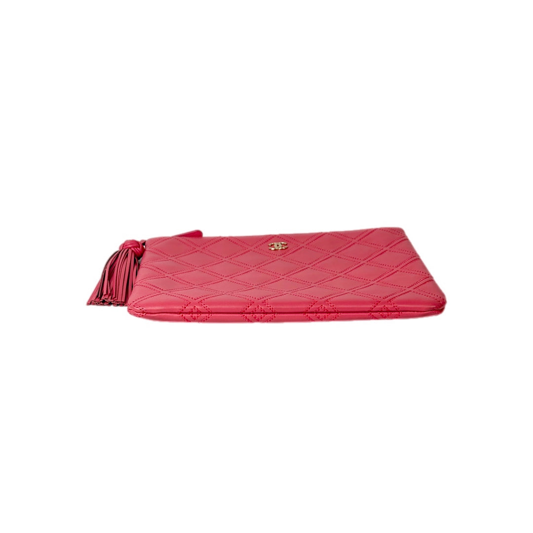 Chanel Pink Clutch Bag