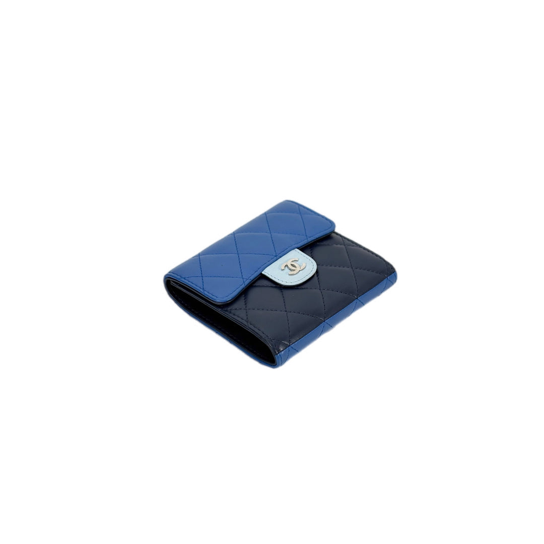 Chanel Blue Fold Wallet