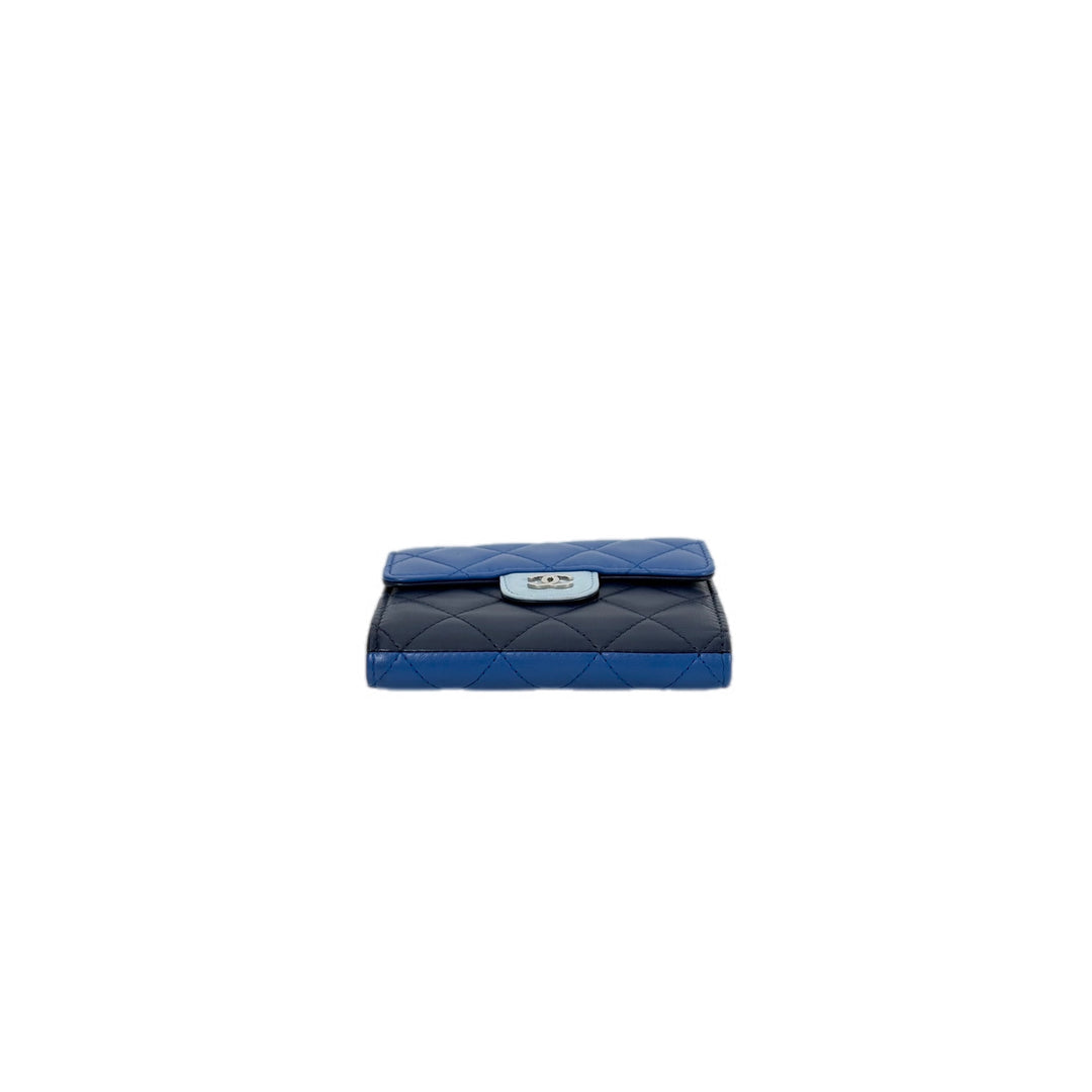 Chanel Blue Fold Wallet