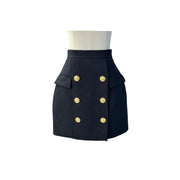 Pre-owned Balmain High Waisted Mini Black Skirt