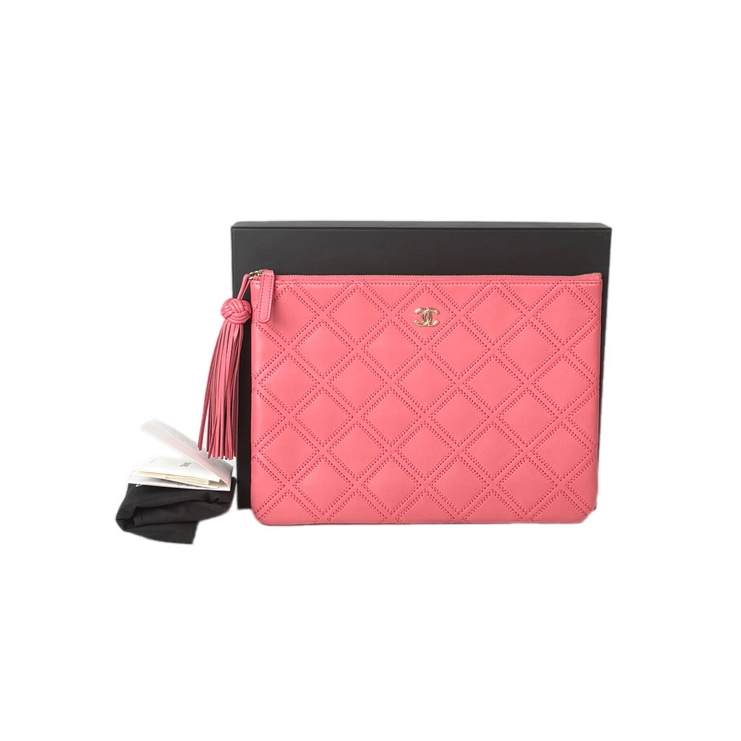 Chanel Pink Clutch Bag