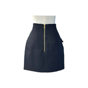 Pre-owned Balmain High Waisted Mini Black Skirt - photo 2