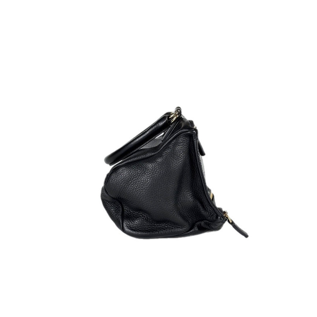 Givenchy Black Pandora Croc-Embossed Bag