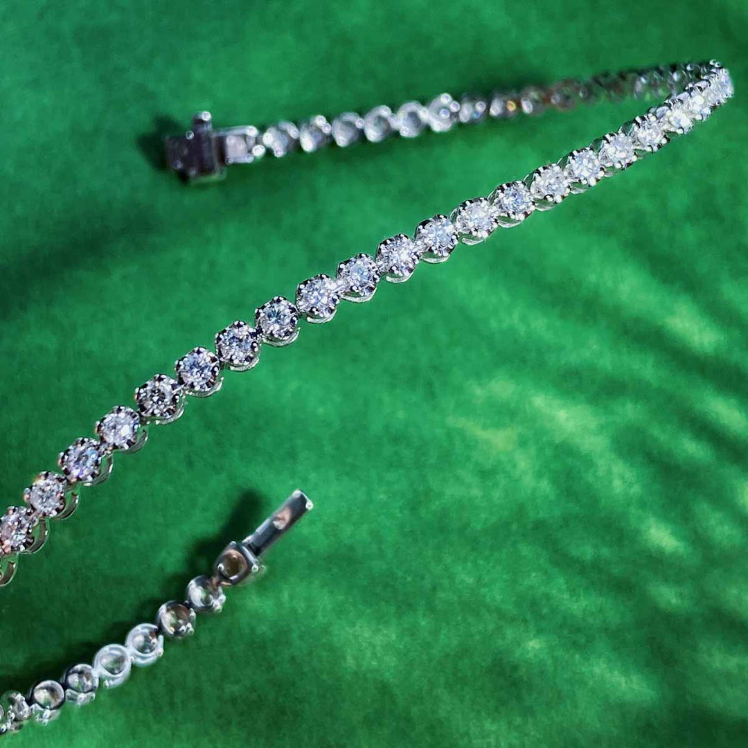 White Diamond Tennis Bracelet D1.50ct. 18K F-G